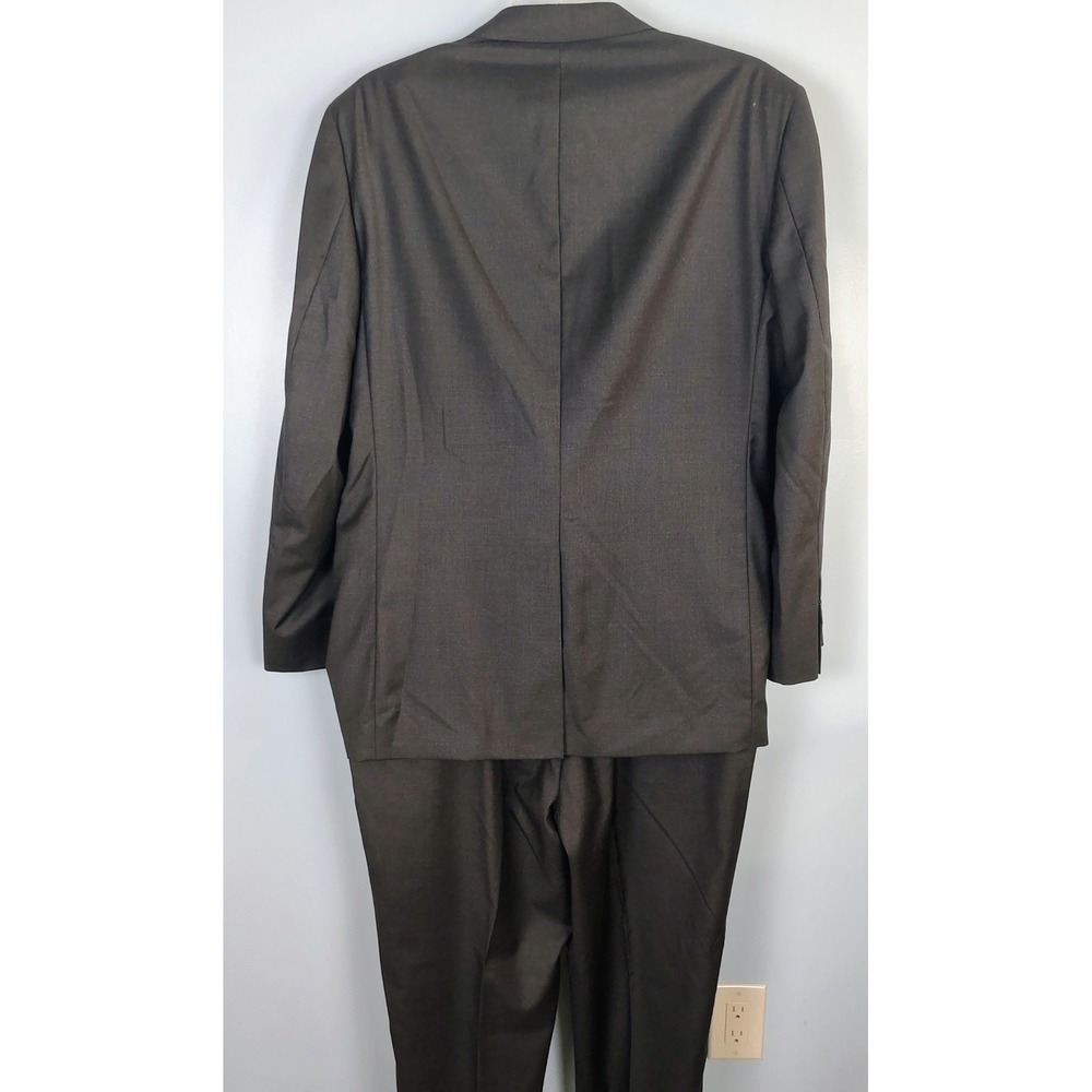 Jos A Bank Signature Gold Mens 48L Suit Charcoal Grey 100% Wool Gordon 2-Piece - Picture 6 of 14